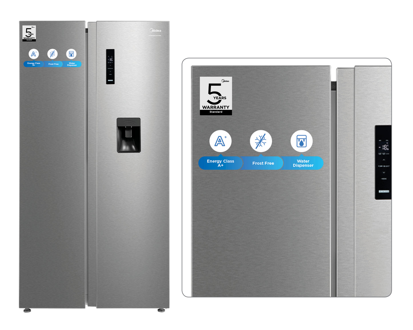 Side refrigerator 513L- Stainless Steel