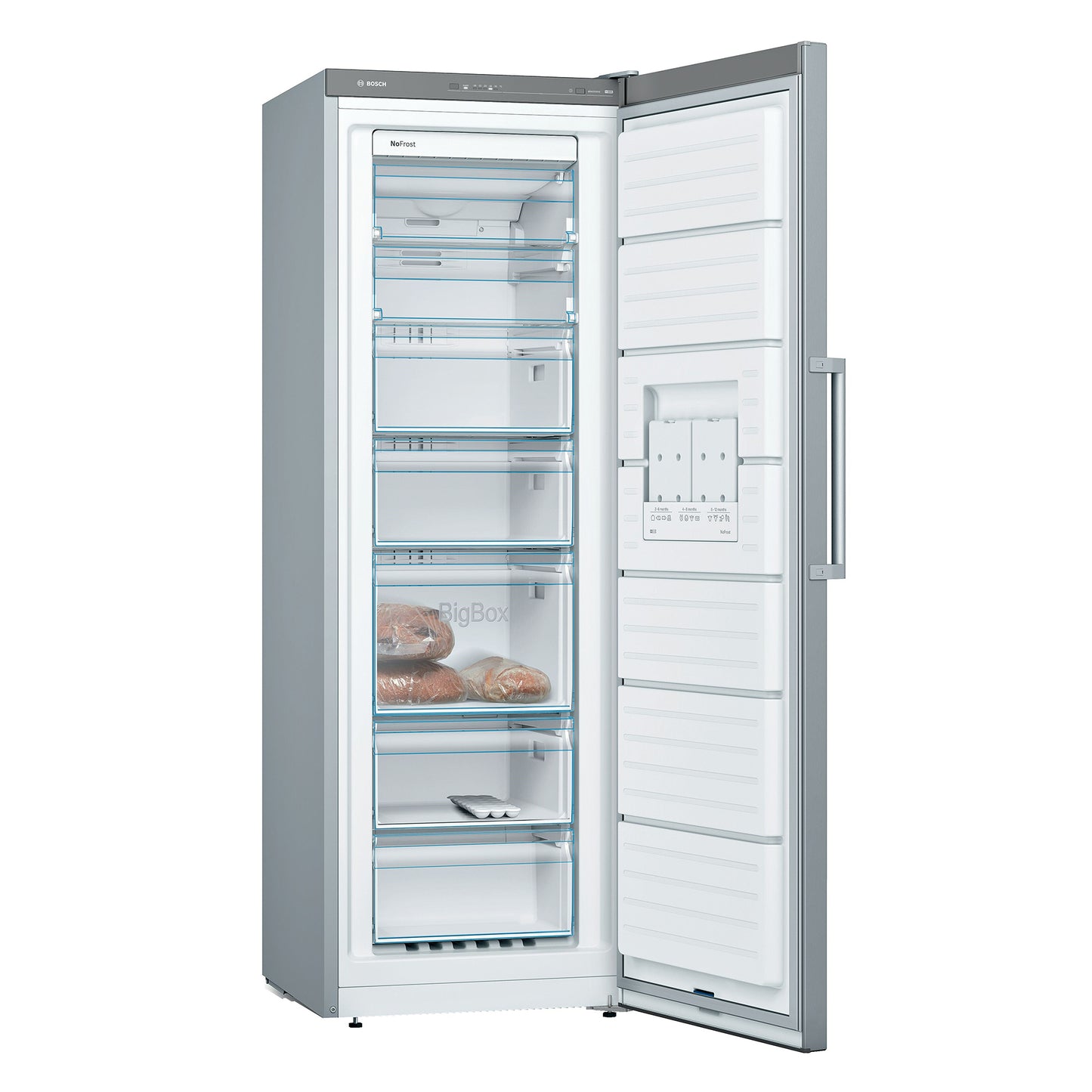 Bosch 225L Stainless Steel Freestanding Freezer