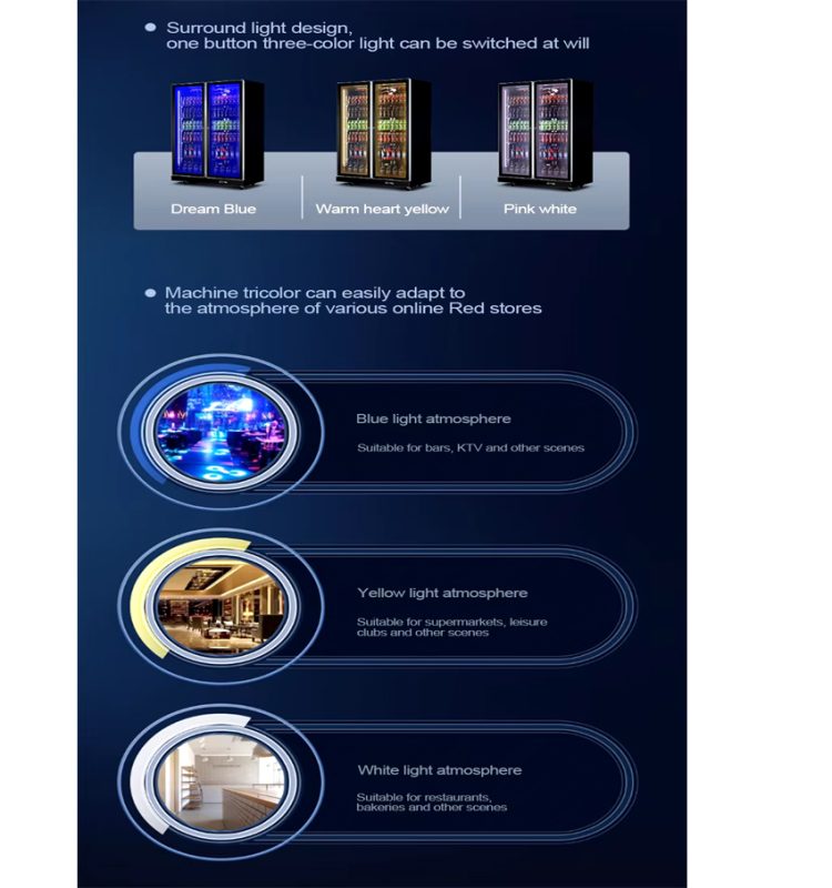 DOUBLE SLIDING DOOR BEVERAGE FRIDGE 1120MM